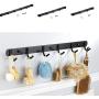 Jili Online Oil Rubbed Bronze Wall Mount Row Coat Clothes Hanger Bath Towel Hook - Black, 6 Hooks