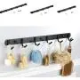 Jili Online Oil Rubbed Bronze Wall Mount Row Coat Clothes Hanger Bath Towel Hook - Black, 6 Hooks Jili Online Oil Rubbed Bronze Wall Mount Row Coat Clothes Hanger Bath Towel Hook - Black, 6 Hooks