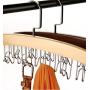 Tie Belt Storage Rack Scarf Ties Hanger Hook Belt Tie Scarf Organizer Holder Wood Wraps Shawl Storage Hanger Closet Organization Cloth Hanger Organizer Hanging Wardrobe Storage Accessories Supplies