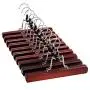 High-Grade Wooden Pants Hangers with Clips 10 Pack Non Slip Skirt Hangers, Smooth Finish Solid Wood Jeans/Slack Hanger with 360° Swivel Hook - Pants Clip Hangers for Skirts, Slacks - Clamp Hangers High-Grade Wooden Pants Hangers with Clips 10 Pack Non Slip Skirt Hangers, Smooth Finish Solid Wood Jeans/Slack Hanger with 360° Swivel Hook - Pants Clip Hangers for Skirts, Slacks - Clamp Hangers