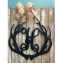 Metal Antler Initial Door Hanger 24 inch ACM Metal Deer Wall Decor Antler Initial Sign Deer Wall Decor Antler Wreath Antler Decor Deer Decor Metal Sign For Garage Man Cave QUICK SHIPPING