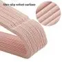 SONGMICS Velvet Hangers, 50 Pack, Non-Slip Clothes Hanger with Rose Gold Color Swivel Hook, 0.2 Inch Thick and Space Saving, Light Pink UCRF21PK50