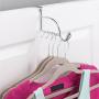 iDesign Orbinni Over the Door Valet Hook for Coats, Hats, Robes, Towels, Sweaters, Perfect for Bedroom, Bathrooms and Mudroom Closets, 1 Hook With 4 Slots for Clothing Hangers, Chrome iDesign Orbinni Over the Door Valet Hook for Coats, Hats, Robes, Towels, Sweaters, Perfect for Bedroom, Bathrooms and Mudroom Closets, 1 Hook With 4 Slots for Clothing Hangers, Chrome