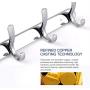 JOMOO 14 Inch Chrome Decorative Hooks for Hanging Coats On Walls Entryway Hooks for Towels Clothes Coat Rack with 5 Hangers,Wall Mounted