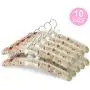16 inches Satin Padded Hangers for Women Clothing - GLCON Padded Clothes Hangers for Sweaters - No Bump Fancy Floral Bridal Hangers for Adult Coat Suit Wedding Dress (Pack of 10) 16 inches Satin Padded Hangers for Women Clothing - GLCON Padded Clothes Hangers for Sweaters - No Bump Fancy Floral Bridal Hangers for Adult Coat Suit Wedding Dress (Pack of 10)