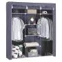 SONGMICS Portable Clothes Closet Non-Woven Fabric Wardrobe Double Rod Storage Organizer Grey 59-Inch URYG12GY SONGMICS Portable Clothes Closet Non-Woven Fabric Wardrobe Double Rod Storage Organizer Grey 59-Inch URYG12GY