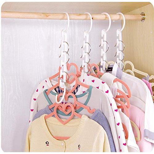 10Pcs 3D Space Saving Hanger Magic Clothes Hanger with Hook Closet Home Decoration