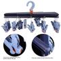 Fdit1 Stylish Pp Laundry Drying Rack Clothes Hanger with 29 Clips for Drying Socks Drying Towels (2#)