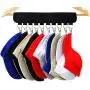 Sbyda Cap Organizer Hanger, Baseball Cap Holder, Closet Hat Organizer with 10 Stainless Steel Clips, Change Your Cloth Hanger to Cap Organizer Hanger - Keep Your Hats Cleaner Than a Hat Rack (Black)