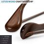 yagaga 6 Pcs Wide Shoulder Wooden Hangers with Non Slip Pants Bar for Coat Clothes Dress Suit