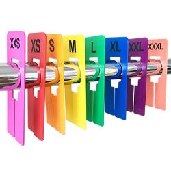 Discount Sizing 16 PCS Colored Clothing Rectangular Size Dividers XXS-XXXL 2 PCS/Size