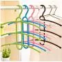 Multifunctional Creative Fishbone Anti-Skid Multi Layers Clothes Hanger Plastic Scarf Clothes Hangers Hangers Storage Racks 10pcs Random Color