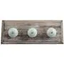 Indianshelf Handmade 1 Artistic Vintage Green Wooden Strip Wall Hooks Holders/Wall Rail Hooks