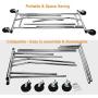 HOKEEPER 250 Lbs Load Capacity Commercial Grade Clothing Garment Racks Heavy Duty Sing Rail Adjustable Collapsible Rolling Clothes Rack on Wheels, Chrome Finish HOKEEPER 250 Lbs Load Capacity Commercial Grade Clothing Garment Racks Heavy Duty Sing Rail Adjustable Collapsible Rolling Clothes Rack on Wheels, Chrome Finish