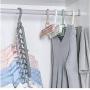10pcs Random Color Creative 3D Space Saving Hanger Magic Clothes Hanger 9Hole Towel Hook Closet Organizer Storage Rack