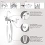nex&co Gym Bag Mat Clothes Hanger, Foldable Plastic Metal Space Saving Hanger Gym Accessories for Men Women Fitness Exercise, Multi-Purpose for Shirts Scarf Coat Workout Bands Jump Rope (White)