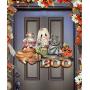 Fall Decor Outdoor Halloween Wooden Door Hanger by Jamie Mills Price - Wall decor 8457411H