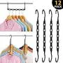 AMKUFO 12 Pack Magic Hangers Space Saving Hangers Closet Space Saver Hanger Organizer Multi Hangers Sturdy Plastic for Heavy Clothes AMKUFO 12 Pack Magic Hangers Space Saving Hangers Closet Space Saver Hanger Organizer Multi Hangers Sturdy Plastic for Heavy Clothes