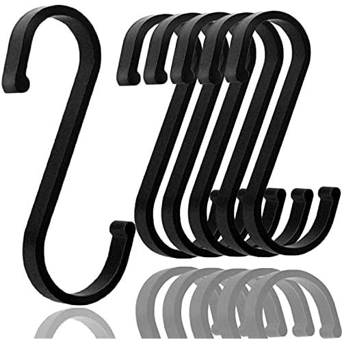 DINGEE S Hooks, 18 Pack Aluminum S Shaped Hooks, Black Heavy Duty Matte Finish S Hooks for Hanging Plants, Clothes, Pots and Pans, Coffee Cups,Towels in Kitchen, Bedroom, Bathroom DINGEE S Hooks, 18 Pack Aluminum S Shaped Hooks, Black Heavy Duty Matte Finish S Hooks for Hanging Plants, Clothes, Pots and Pans, Coffee Cups,Towels in Kitchen, Bedroom, Bathroom