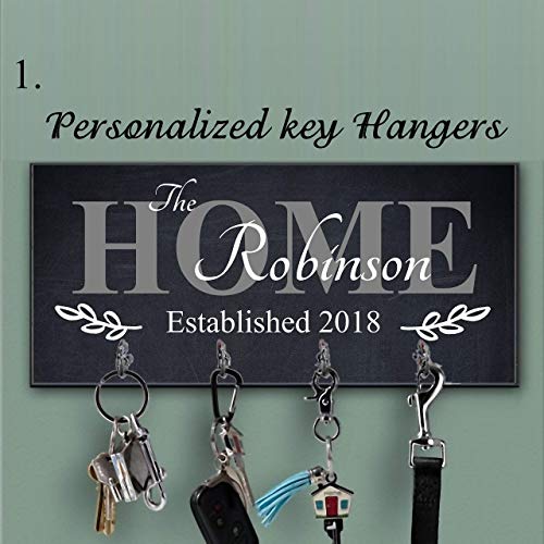 Black key holder for wall, Key Hanger, Wall Key Rack, Family custom key hanger, Personalized Wood Key Holder For Wall, Last name key rack, Housewarming Gift, Wedding Gift, Personalized Gift, Home