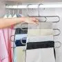 [Merlove] 5 Layers S Shape Multifunctional Clothes Hangers Pants Storage Hangers Rack