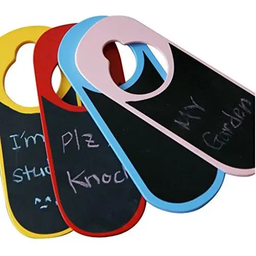 TINTON LIFE Pack of 4 Blank Two-sided Chalkboard Door Knob Hanger Sign