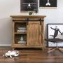 WINSOON 3FT Super Mini Sliding Barn Door Cabinet Hardware Kit for Single Door TV Stands Small Wardrobe Cabinets, J Shape Hanger (NO Cabinet)