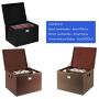 G.U.S. Decorative Office File and Portable Storage Boxes for Hanging Folders Letter Or Legal, Brown