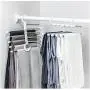 5pcs Random Color Stainless Steel Clothes Hanger Wardrobe Magic Hanger Multi-Layer Pants Rack Shelf Wardrobe Storage Organizer Closet Space Saver