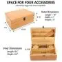 Pike & Pine Handmade Large Stash Boxes Combo - Storage For Herbs and Accessories | 100% Bamboo w/Natural Finish | Includes Grinder + 2 Stash Jars | Discrete Design, Lockable, and Removable Dividers Pike & Pine Handmade Large Stash Boxes Combo - Storage For Herbs and Accessories | 100% Bamboo w/Natural Finish | Includes Grinder + 2 Stash Jars | Discrete Design, Lockable, and Removable Dividers