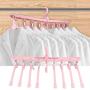 Yosooo 360 Degrees Rotation Foldable Magic Clothes Hangers Holders Space Saving Closet Sweater Organizer Storage Rack for Home Travel(Pink)