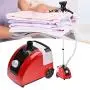 Yosooo Portable Clothes Garment Steamer,Fabrics Standing Wrinkle Remover for Home Travel Includes Garment Hanger and Fabric Brush(red)