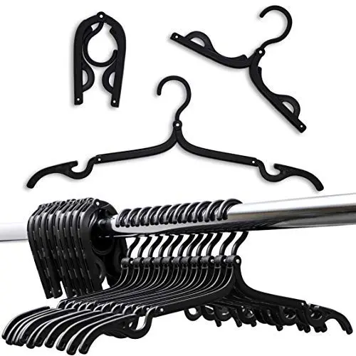 Juvale 24-Pack Portable Foldable Hangers for Clothes, Cruise, and Travel, 16.5 x 1.5 Inches Juvale 24-Pack Portable Foldable Hangers for Clothes, Cruise, and Travel, 16.5 x 1.5 Inches