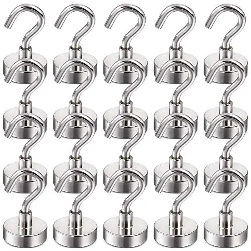 DIYMAG Magnetic Cruise Hooks, Strong Magnet Hooks for Kitchen, Home, Workplace, Office and Garage, Pack of 20 DIYMAG Magnetic Cruise Hooks, Strong Magnet Hooks for Kitchen, Home, Workplace, Office and Garage, Pack of 20