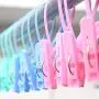 Meiyuan 12Pcs Portable Laundry Hook Hanger Clothespins Drying Clip Clothesline Travel Home Clothing Pegs Hanger