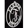 15.5" x 1/4" Acrylic Monogram Front Door Circle,Curved Last Name initial, Door Decor, Hanger, Acrylic, Indoor Outdoor, Family Letter, Monogram, House - Weathers better than wood or metal! Hanging Wall