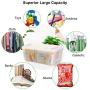 Giantex 6-Pack Storage Boxes Storage Tote Boxes W/Clear Lid 13 Quart / 12 Liter Each Liter Latch Stack Tubs Bins w/Clear Lid Latches Handles (6)