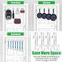 Over The Door Hooks Hangers [10 Pack] with 2 Double Hanger Hooks and 8 Signle Hooks Fit for Two Sized Doors. Stainless Steel Over Door Hook Organizer for Clothing Coat Towel Robe Hat Hanging - White