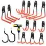 Garage Hooks Heavy Duty 15 Pack, Steel Garage Storage Hooks,Wall Mount Garage Tool,for Ladders, Bikes-Orange