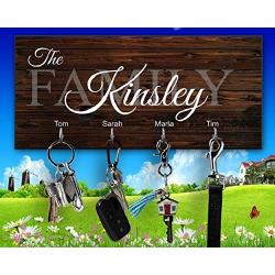 Personalized Family Name Key Hanger, Key Holder, Key Rack, Key Finder, New Home, Wedding, Home