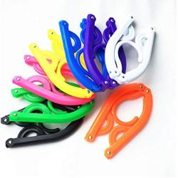 10pcs Random Color Travel Portable Clothes Hanger Folding Plastic Non-Slip Plastic Hanger with Hook Drying Clothespin Towel Sock Cloth Hanger