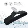 SONGMICS Hangers, 50 Pack Plastic Coat Hangers, Space Saving Clothes Hanger with Non-Slip Stripe and 360° Swivel Hooks, 0.2 Inch Thickness, Black UCRP50B