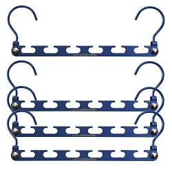 Wonder Hanger Heavy Duty 360 Swivel Action Hanger, Pack of 4 in Navy - Keep Your Clothes Organized and Wrinkle-Free!