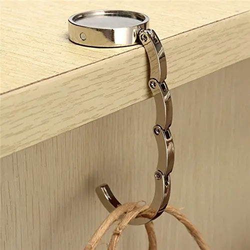 Portable 1pc Silver Foldable Zinc Alloy Purse Handbag Tote Bag Hook Hanger Bag Holder Home Clothing Accessories Portable 1pc Silver Foldable Zinc Alloy Purse Handbag Tote Bag Hook Hanger Bag Holder Home Clothing Accessories