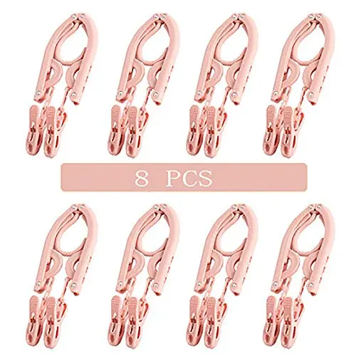 HJYPYJ Magic Hanger,Portable Multifunctional Hangers,Non-Slip Folding Hangers,with Skirt Pants Clip Space Saving Organizer Hanger Clip Removable/Pink / 40x20 HJYPYJ Magic Hanger,Portable Multifunctional Hangers,Non-Slip Folding Hangers,with Skirt Pants Clip Space Saving Organizer Hanger Clip Removable/Pink / 40x20