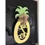 Yellow Pineapple Monogram Door Hanger Summer Pineapple Decor Monogram Pineapple Welcome Decor Pineapple Door Hanger Monogram Wedding Gift Double Door Hangers Mothers Day Gift Birthday Welcome Wreath