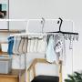 Magical Sock Hangers BARLEYHOME 3 Pack Sock Hangers, Space Saving Hangers Clothes Organizing in One Second Drying Rack Rotatable Windproof Laundry with 10 Clips