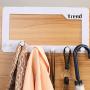 BAOYOUNI Coat Rack Over The Door 6 Hooks Modern Home & Office Decor Organizer Hanger for Clothes, Hat, Keyrings, Towels, Robes 14.17x7.48x1.1 (White)
