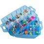 LifeSmart USA Stackable Storage Container Blue 50 Adjustable Compartments Compatible with Lego Dimensions Shopkins Littlest Pet Shop Arts and Crafts and More (Standard 5 Tier)