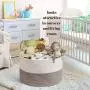 Luxury Little Nursery Storage Basket, Size XXXL :: 100% Cotton Rope Hamper with Handles :: Sturdy Baby Bin Organizer for Laundry, Toys, Blankets, Pillows & More, 22" x 22" x 14", White/Beige Luxury Little Nursery Storage Basket, Size XXXL :: 100% Cotton Rope Hamper with Handles :: Sturdy Baby Bin Organizer for Laundry, Toys, Blankets, Pillows & More, 22" x 22" x 14", White/Beige